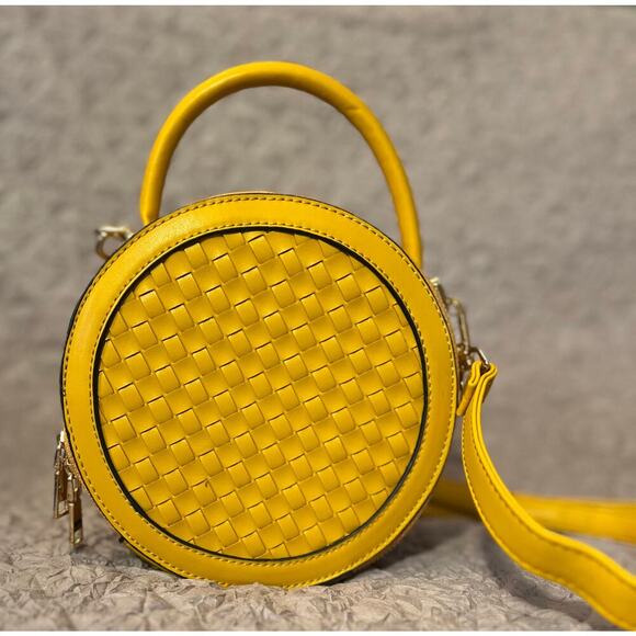 unkn Handbags - Yellow Leather Crossbody Bag